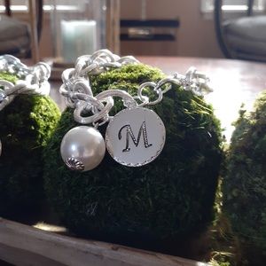 M initial bracelet